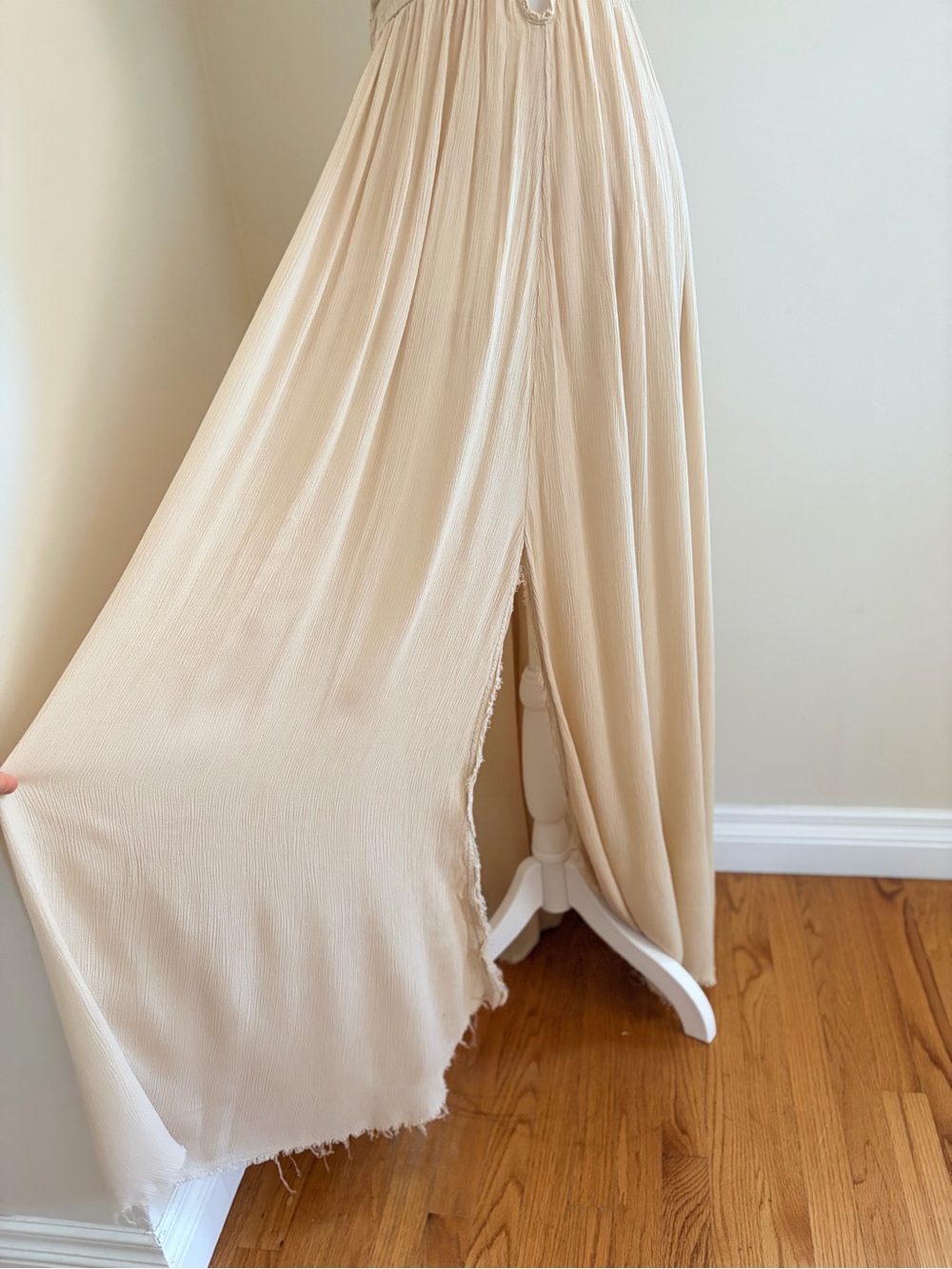 Free People Look Into The Sun Maxi Dress Free-est boho hippie flowy tan cream M - Picture 11 of 16